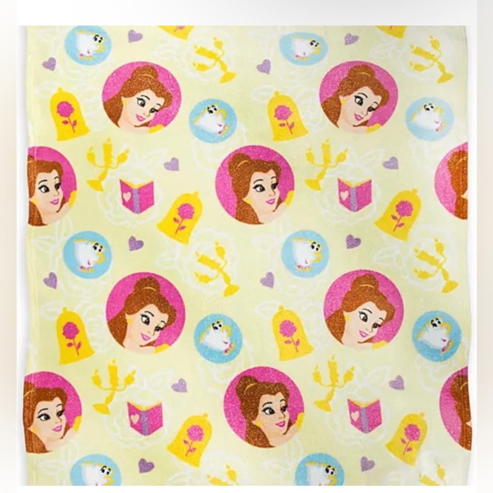 Belle Beauty and the Beast Fleece Throw Disney Store NWT